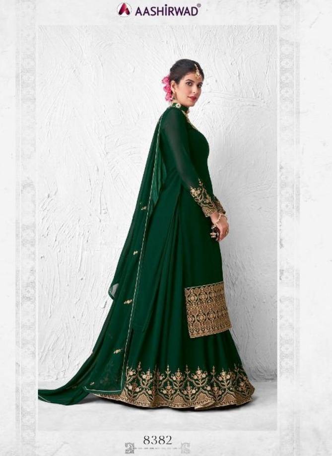 AASHIRWAD MERAKI Designer Wedding Waer Real Georgette Heavy And Embroidery Work Top Skirt With Dupatta Collection